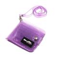 Small Wallet Transparent PVC Folding Hanging Neck Mini Wallet / Purse Card Package. 