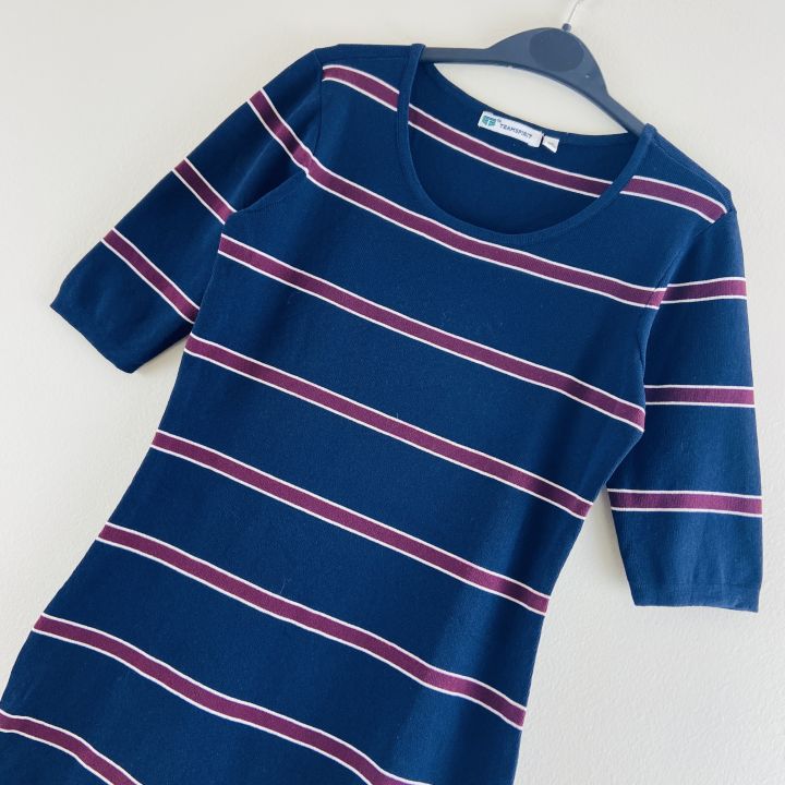 Ladies%20Short%20Sleeved%20Knit%20Long%20Jumper%20Sweater%20From%20Levin%20-%20Image%204