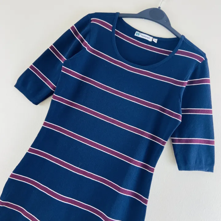 Ladies%20Short%20Sleeved%20Knit%20Long%20Jumper%20Sweater%20From%20Levin%20-%20Image%204