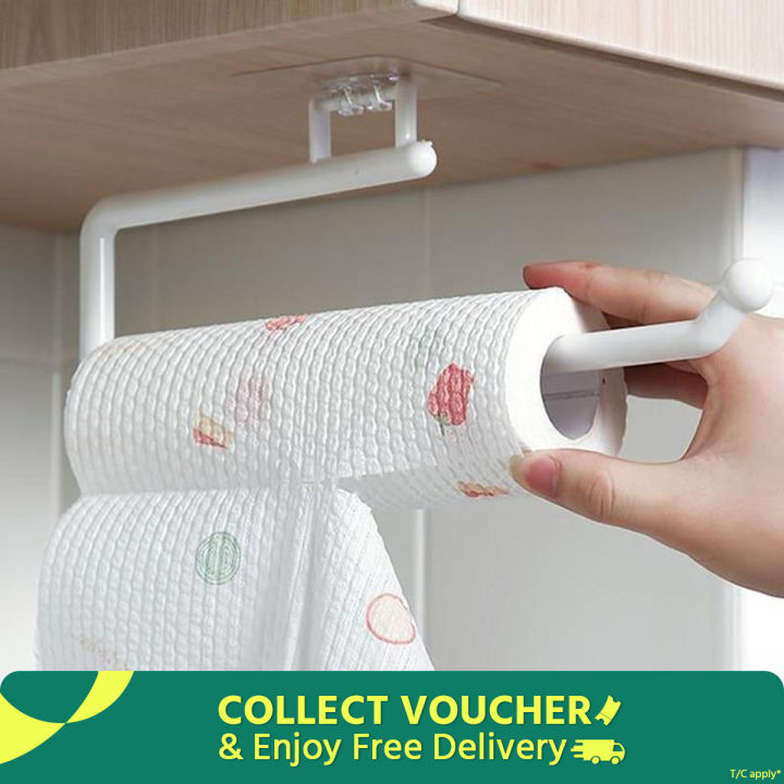 Hand Towel Toilet Film Wall Mounted Tissue Kitchen Roll Paper Holder Kitchen Tissue Holder Paper Roll Holder Towel Hanger Rack Bar Cabinet Rag Hanging Holder Bathroom Organizer Shelf Toilet Paper Holders