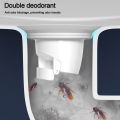 【Wireless】 Useful Anti-Odor Squatting Pan Anti-smell Plug white Deodorize Anti-blocking Cover Prevent Sewage Overflow Plastic Toilet Fitting Bathroom Squat Toilet.