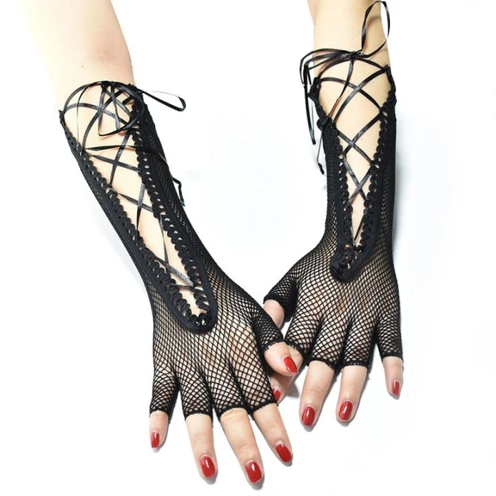 Women%20Gloves%20Long%20Fishnet%20Mesh%20Gloves%20Arm%20Sleeve%20Lace%20Bandage%20Half-Finger%20Gloves%20Satin%20Ribbon%20Ties%20Up%20Cool%20Gothic%20Punk%20Gloves%20-%20Image%206