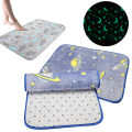 40*60cm Luminous Entrance Door Mat Soft Fleece Floor Carpet Glowing in the Dark Anti-Slip Bath Mat Bathroom Rug Kitchen Doormat.