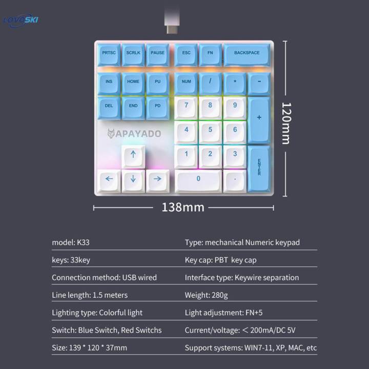 33%20Keys%20Wired%20Numeric%20Keypad%20PBT%20Keycaps%20Compact%20Type%20C%20Number%20Pad%20Easy%20to%20Use%20Ergonomic%20for%20Finance%20-%20Image%207