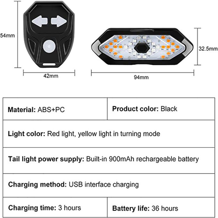 Bike%20Light%20Turn%20Signals%20Remote%20Control%20Bicycle%20Direction%20Indicator%20LED%20Rear%20USB%20Rechargeable%20Cycling%20Taillight%20With%20Horn%20-%20Image%202