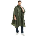 Camping Raincoat Hiking Through Hooded Poncho Polyester Taffo Rubber Raincoat Mountain Backpack Cover Poncho. 