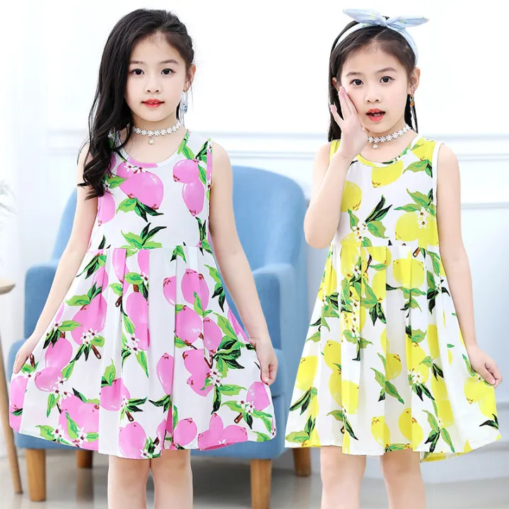 Children's%20and%20Girls'%20Sleeveless%20Cotton%20Silk%20Princess%20Tank%20Top%20Dress%20Summer%20Skirt%20-%20Image%203