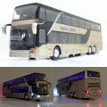 1:32 Alloy Bus Toy Double Decker Bus Model Simulation Children's Car Sightseeing Bus Toy Car Gift. 