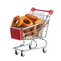 Cute Mini Shopping Cart Toy for Kids Pretend Toddler Gift/Showpiece. 