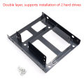 2.5 To 3.5 Hard Disk Bracket Hard Drive Dual Desktop SSD Mounting Bracket Internal Adapter Demoo. 