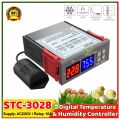 STC-3028 Digital Temperature and Humidity Controller Supply AC 220V Egg Incubator Controller Replace XH-M452 XM-18 W1209 incubator.