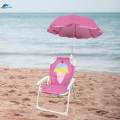 Kids Camping Chair with Umbrella Folding Chair for Park Hiking Courtyard.