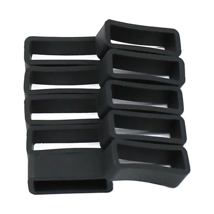 20x Silicone Watchband Strap Loops Black Watch Strap Holder Fastener Rings, Wristwatch Keeper Retainer Smart Watch Band Repair , 12mm 18mm