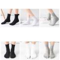 Toe Socks Men cotton Five Fingers Socks Breathable Short Ankle Crew Socks Sports Running Solid Color Black White Grey Male Socks. 