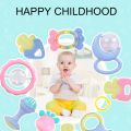 4 Pieces Newborn Teether Infant Toys Early Learning New Born Wrist Rattle. 