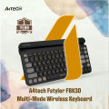A4tech Fstyler FBK30 Multi-Mode Wireless Keyboard - 2.4G & Bluetooth Connection - Mobile/Tablets Stand - Round Keycaps - Compact Size - Compatible with Windows / Mac / iOS / Android - Blackcurrent. 
