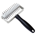 Pizza Dough Roller Stainless Steel Pizza Pin Puncher Dough Hole Maker with Plastic Handle, Docking Tool.