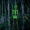 Portable Skull Prop Attractive Plastic Funny Halloween Luminous Skeleton Body Toy Sculpture for Festival. 