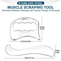 Stainless Steel Gua Sha Massage Tools Muscle Scraper Tool,Graston Tool Set for myofascial Release,Scar Tissue Massager for Back. 