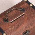 Props Box Retro Wooden Savings  Rectangle Chinese Style Money  with Password Lock Metal Handle Password Lock Money Box Secret Room Escape. 