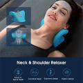 Massage Pillow Neck Stretcher Cervical Traction Portable Chiropractic Cervical Relaxer Traction Device Shoulder Relaxer Back Neck Massage Support Neck Curve Corrector for Cervical Pain Relief Muscle Relax. 