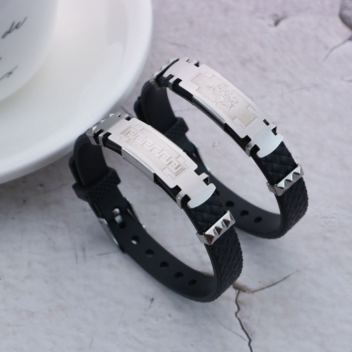 Yiwu%20small%20commodities%20street%20stall%20hand%20jewelry%20PVC%20stainless%20steel%20boys'%20bracelet%20trend%20hip-hop%20titanium%20steel%20couple%20bracelet%20-%20Image%202