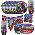 The Avengers Birthday Party Decorations Marvel Superhero Balloons Paper Tableware Backdrops Baby Shower Kids Boys Party Supplies. 