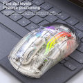 Attack Shark X2 Pro Wireless Bluetooth Mouse 2.4G TYPE C Desktop Cool Transparent RGB Mouse With Magnetic Charging Stand For PC.