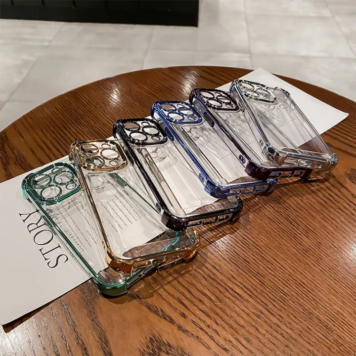 Tokifu%20For%20VIVO%20Y21D%20Transparent%20Full-Coverage%20Electroplated%20Shockproof%20Soft%20Silicone%20Premium%20Airbag%20Phone%20Case%20-%20Image%204