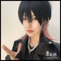 Jingqi Men's Wig Handsome Short Hair Is Too Gay Hair cos Wolf Tail Dyed Personality Fashion Trend Japanese Handsome T.