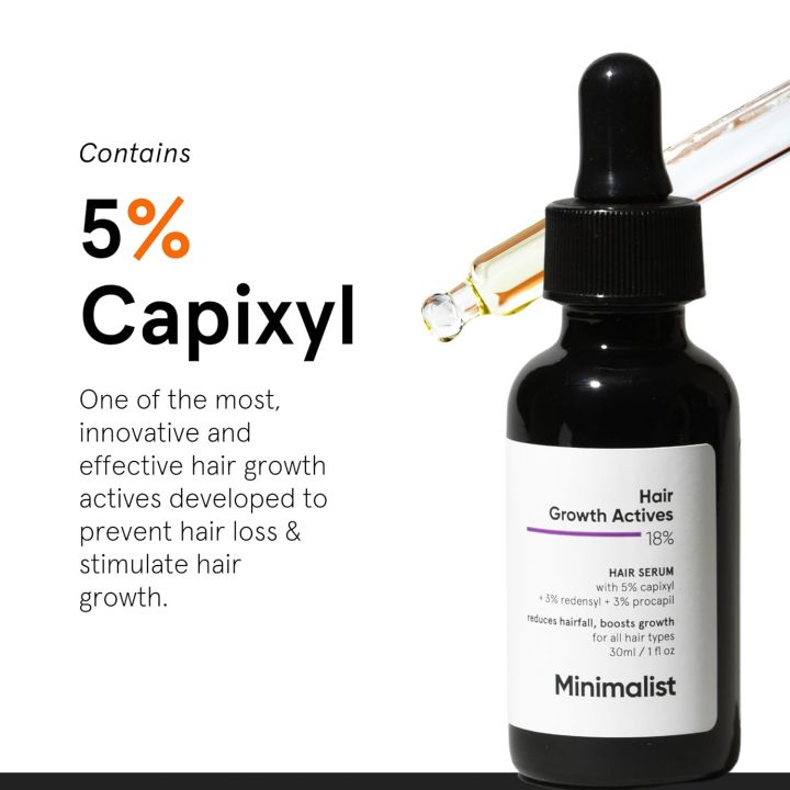 Minimalist%20Hair%20Growth%20Active%2018%25%20Serum%2030ml%20With%203%25%20Redensyl,%203%25%20Anagain,%203%25%20Procapil,%205%25%20Capixyl%20&%204%25%20Baicapil%2018%25%20Hair%20Growth%20Actives%20%7C%20For%20Hair%20Fall%20Control%20%7C%20For%20Men%20&%20Women%20-%20Image%206
