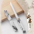 Elegant Marble Design Fruit Knife with Case. 