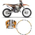 For KTM 125 EXC 125/250/300/350/450/500 Racing Wheels Strips Motorcycle Wheel Tire Stickers Reflective Rim Tape Bicycle Decals. 