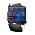 Colorful One-handed Gaming Keyboard 35 Keys LED Left Hand Mini Keypad USB Port For PUBG, Free-fire. 