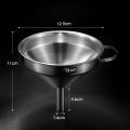 Metal Mini Funnel Wide Mouth Stainless Steel Funnel with Detachable Filter Spice Cooking Oil Filter Filter Funnel Oil Spill Wine Spill Tool Strainer For Canning. 