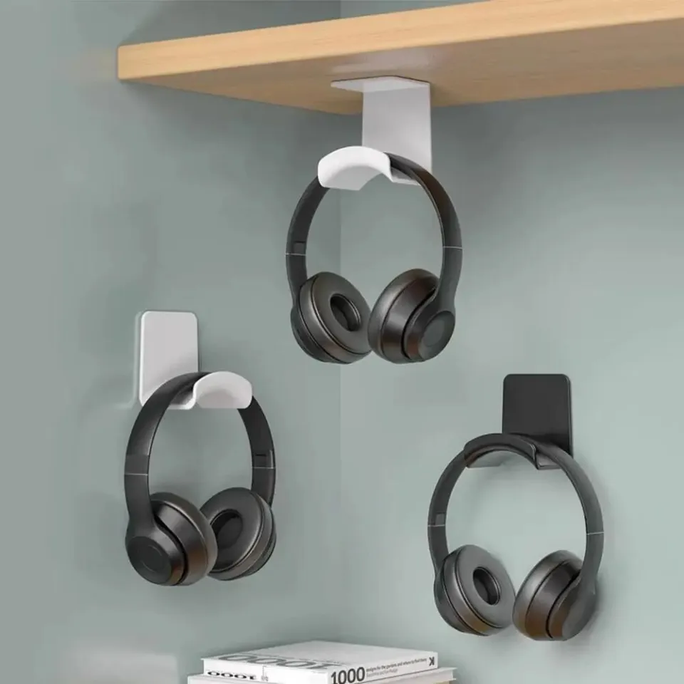 Universal Headphone Stand No Punching Plastic Wall Mount Hanger