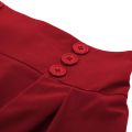 JAYCOSIN Women Fashion Skirt With Pockets Vintage High Waist Pleated Skirt Casual Solid Ankle-Length Vintage Skirt For Women. 