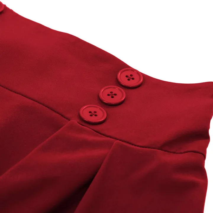 JAYCOSIN%20Women%20Fashion%20Skirt%20With%20Pockets%20Vintage%20High%20Waist%20Pleated%20Skirt%20Casual%20Solid%20Ankle-Length%20Vintage%20Skirt%20For%20Women%20-%20Image%207