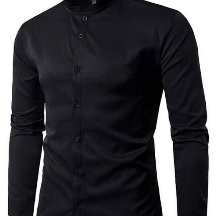 Black Long Sleeve Casual Shirt for Men