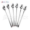 Steel Long Tall Tea Spoon 6 Piece - Great To Have - Simple To Use - Enjoy Your Tea With These Long And Tall Tea Spoons.