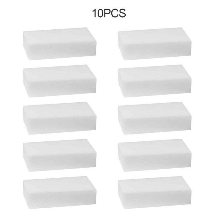【Broad Sunlight shop】(NEW)10 Pcs Magic Sponge Eraser Cleaner Sponge Kitchen Office Car Cleaning Tool White