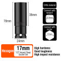 Harden 17mm Impact Long Socket  Drive 1/2" Model 536547. 