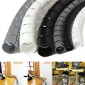 1M 10/22mm PE Waterproof Flexible Cable Spiral Winding Tube Cable Spiral Wrap Tidy Cord Wire Banding Loom Storage Organizer Tool. 