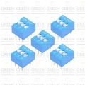 3Pcs 3 Position DIP Switch 2.54mm Pitch Horizontal DIP Switch Three Positions Piano Type Dial DIP Slide Switch For Electronics Circuit PCB. 