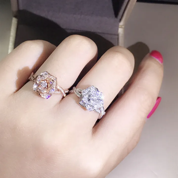 Rose%20Gold%20Plated%20Simulated%20Diamond%20Rings%20Rose%20Classic%20Wedding%20Rings%20for%20Women%20Girls%20-%20Image%204
