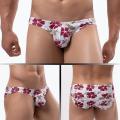 【Limited stock】 EXILIENS Brand Flowers Underwear Men Brief Print Mens Briefs Cueca Male Underwear Men's Underpants Size M-XXL. 