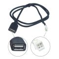 2pcst 4Pin+6Pin Connector USB cable for Car Radio Stereo 1M USB Cable USB Adapter.