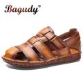High Quality Men  Leather Sandals Breathable Comfortable Summer Shoes Fashion Flat Male Sandals Leather Men Casual Shoes. 