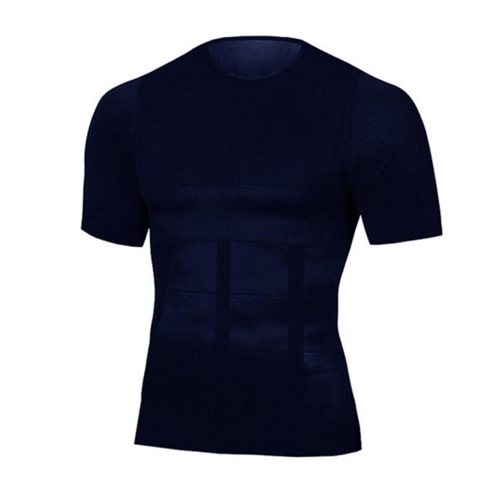 Men Body Toning T-Shirt Body Shaper Corrective sture Shirt Slimming Belt Belly Abdomen Fat Burning Compression Corset