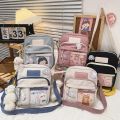 Cute Clear Kawaii Canvas Bag Girls Small Crossbag Harajuku Cartoon Women Shoulder Messenger Bag Cellphone Pouch Purses. 